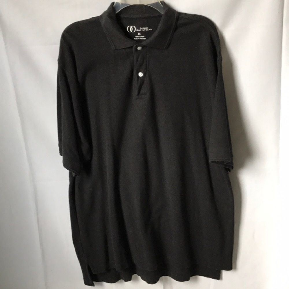 Outdoor Outfitters Black Polo Shirt Cotton Short Sleeve XL